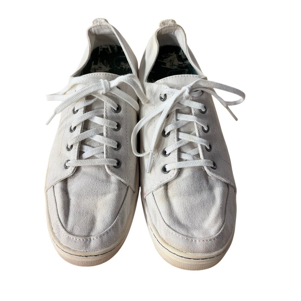 L.L. Bean White Canvas Sneakers Women’s 10 Coastal Chic Casual